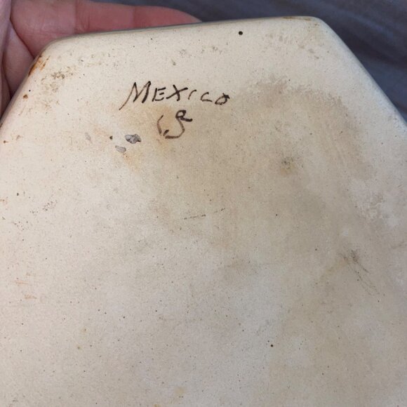 Ken Edwards Vintage Dish Plate Bowl Tonala Pottery Bird Butterfly Drip Glaze - Picture 5 of 7